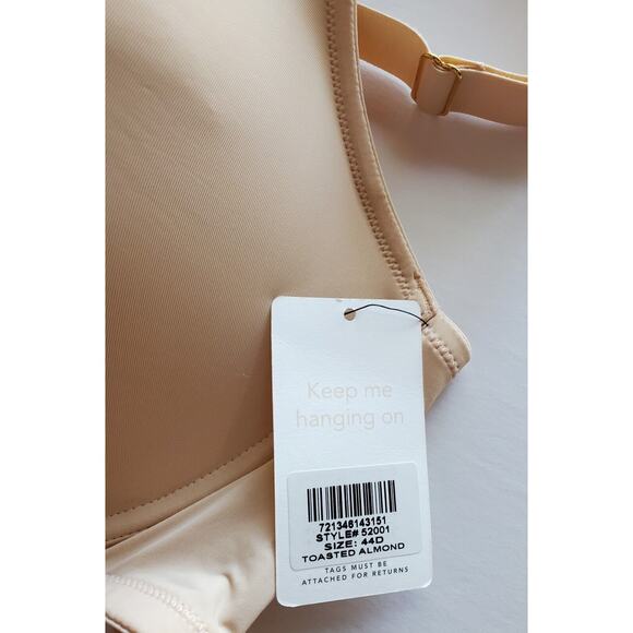 LIVELY 44D Bra Toasted Almond Beige Underwire Wide Strap Style 55001 NEW NWT - Picture 4 of 11